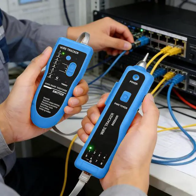Alt view image 5 of 7 - Pass Through RJ45 Crimp Tool Kit, Network Tool Kit for Cat6 Cat5e Cat5, Ethernet Crimper Cat6 Cat5e Cat5 Crimping Tool with Wire Tracker, Pass Through Connectors