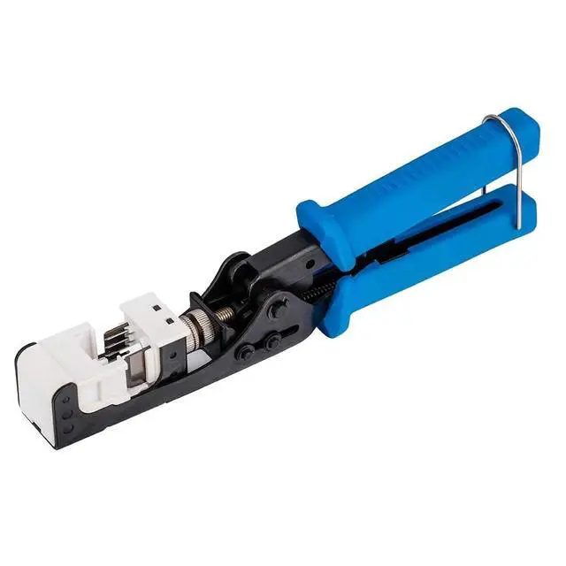 Alt view image 2 of 6 - 45° Angled Keystone Speed Termination Tool, Fast & Easy Time Saver Punch Down, 45-Degree RJ45 Cat5e Cat6 Cat6a Keystone Jack Installation, Ergonomic Grip