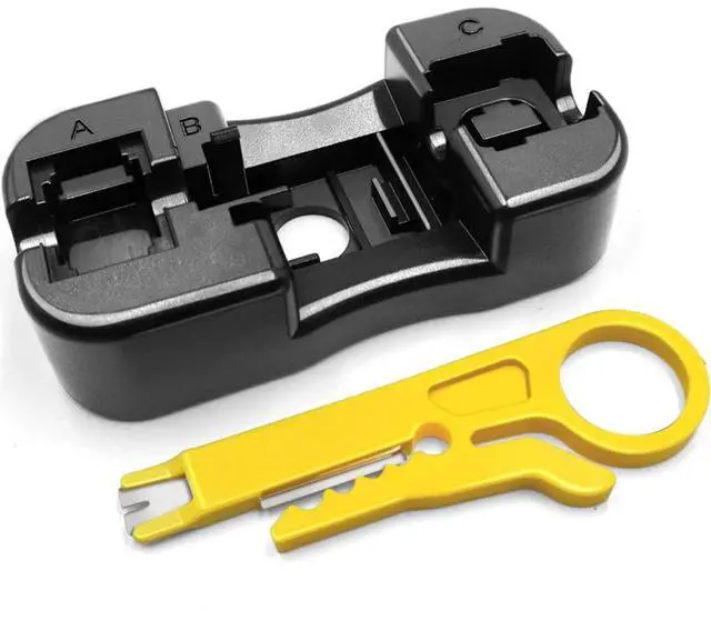 Main image of 1+1Pack Keystone Jack Punch Down Stand and Small Plastic Punchdown Tool with Stripper