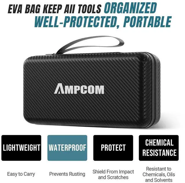 Alt view image 7 of 7 - Ethernet Crimping Tool Kit 7-in-1 RJ45/RJ11 Network Tool Kit for Cat6/Cat5e/Cat5 RJ45 Connectors with 110 Punch Down Tool Wire Stripper in Portable Waterproof Bag