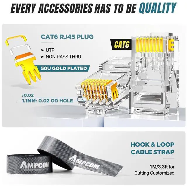 Alt view image 6 of 7 - Ethernet Crimping Tool Kit 7-in-1 RJ45/RJ11 Network Tool Kit for Cat6/Cat5e/Cat5 RJ45 Connectors with 110 Punch Down Tool Wire Stripper in Portable Waterproof Bag