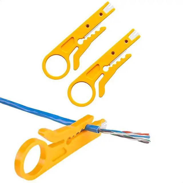 Main image of Mini Wire Stripper 3 Pack Network Wire Stripper Punch Down Cutter for Network Wire Cable, RJ45/Cat5/CAT-6, Telephone and Computer UTP Cable