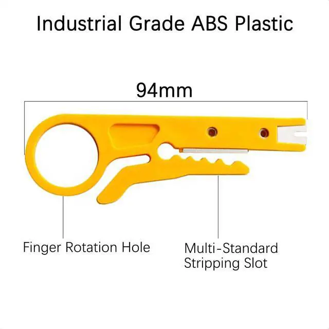 Alt view image 2 of 4 - Mini Wire Stripper 3 Pack Network Wire Stripper Punch Down Cutter for Network Wire Cable, RJ45/Cat5/CAT-6, Telephone and Computer UTP Cable