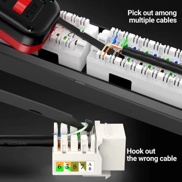 Alt view image 4 of 6 - RJ45 Punch Down Tool with Cable Hook - AM-918B