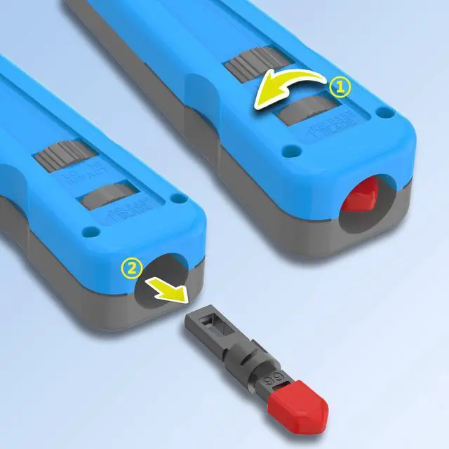 Alt view image 4 of 7 - Punch Down Tool 110 Ethernet Keystone Punch Tool with 110/66 Blades Blue 1 Pack