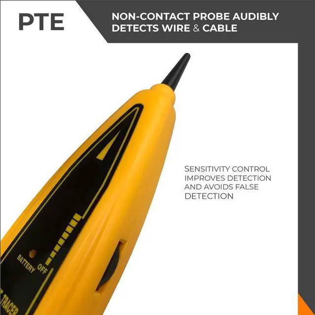 Alt view image 3 of 7 - Wire Tracer & Circuit Tester -Tone Generator & Probe Kit - Find & Trace Wires & Cables, Test Circuit Continuity, Network Telephone Line, Coaxial, Automotive - Features Alligator Clips & RJ11 Plug