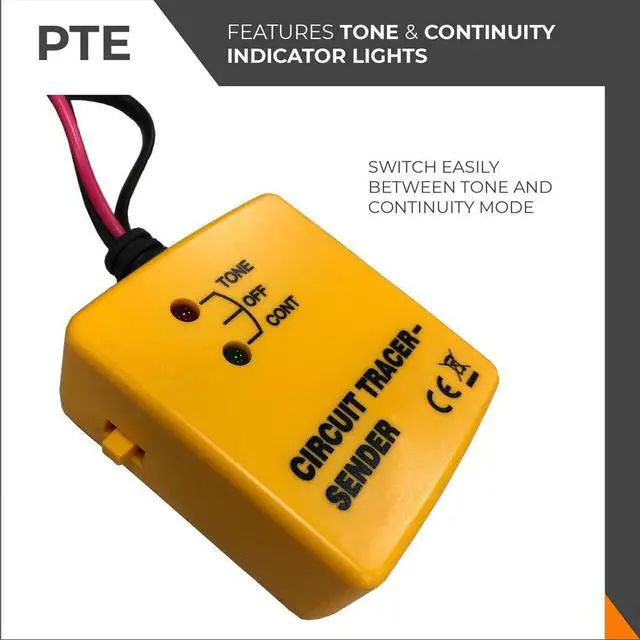 Alt view image 4 of 7 - Wire Tracer & Circuit Tester -Tone Generator & Probe Kit - Find & Trace Wires & Cables, Test Circuit Continuity, Network Telephone Line, Coaxial, Automotive - Features Alligator Clips & RJ11 Plug