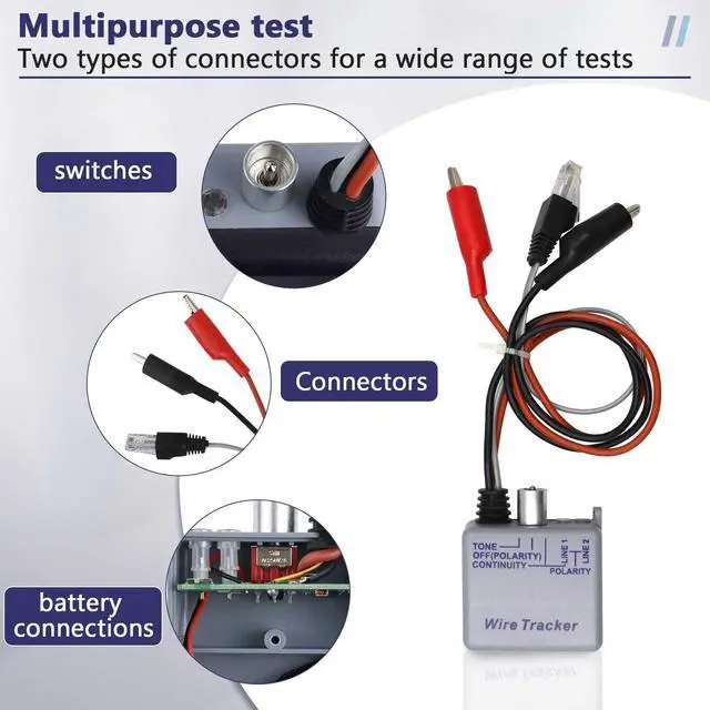 Alt view image 4 of 7 - Tone Generator kit, Wire Tracer Circuit Tester, 200EP High Accuracy Wire Tester Kit, Wires Tone Tracer, Multi-Tone Cable Test Kits with Inductive Amplifier for Network Cables Collation