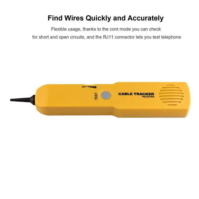 Alt view image 3 of 6 - Electrical Wire Tracer Circuit Tester w/Tone Generator & Probe Kit, Cable Signal Locator Tester, Test Circuit Continuity, Network Telephone Line, Automotive Circuit Identify Tools w/Clips & RJ11 Plug