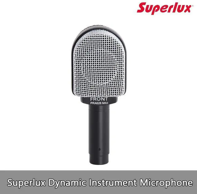 Alt view image 3 of 4 - PRA628MKII Professional Dynamic Instrument Microphone, Wired Super-Cardioid Mic for Guitar/Bass Amps & Live Sound. Recording for Studio and Live Performance, Road-Ready with Clamp & Bag