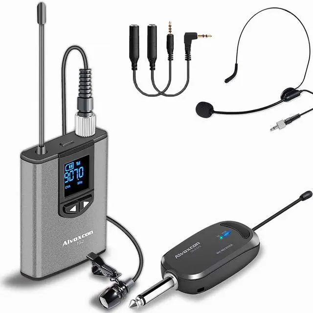Main image of Wireless Headset Lavalier Microphone System Wireless Lapel Mic Best for iPhone, DSLR Camera, PA Speaker, YouTube, Podcast, Video Recording, Conference, Vlogging, Church, Interview, Teaching