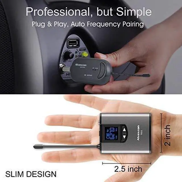 Alt view image 7 of 7 - Wireless Headset Lavalier Microphone System Wireless Lapel Mic Best for iPhone, DSLR Camera, PA Speaker, YouTube, Podcast, Video Recording, Conference, Vlogging, Church, Interview, Teaching