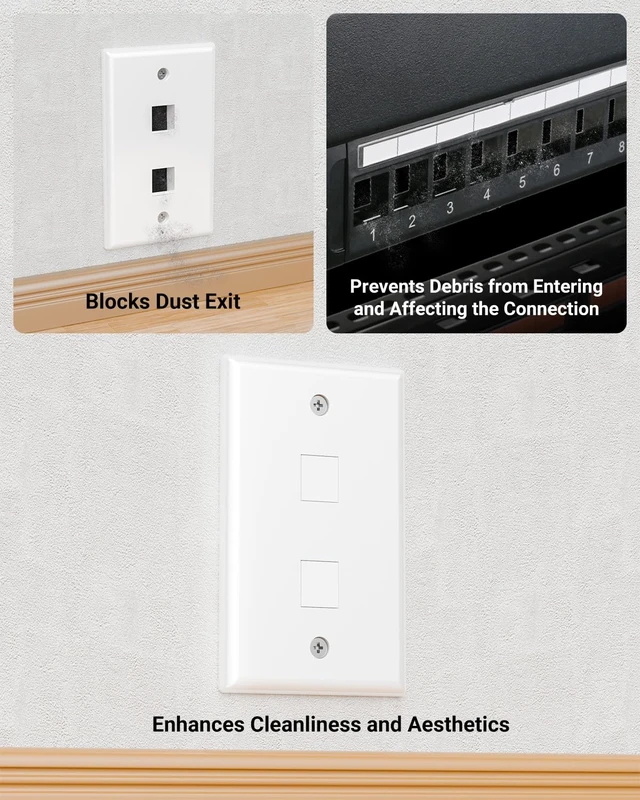 Alt view image 5 of 7 - UL Listed Keystone Blank Insert for Keystone Wall Plate, White 30-Pack | UL Listed for Safety, Compatible with Keystone Wall Plate and Patch Panel