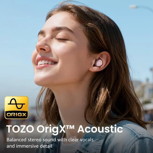 Alt view image 2 of 7 - A1 Wireless Earbuds Bluetooth 5.3 Light Weight in Ear IPX5 Waterproof Headphones 2 Mic for AI Calls, Immersive Premium Sound Bass Headset with Charging Case, 32 Presets EQ Customization via App