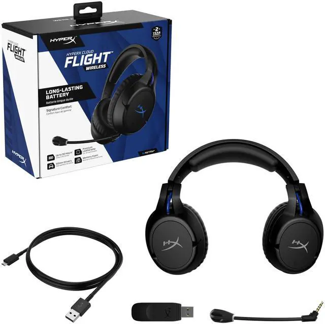 Alt view image 4 of 4 - Cloud Flight Wireless Gaming Headset for PS5 and PS4, Up to 30-hour battery, Memory foam ear cushions and premium leatherette, Noise-Cancelling Microphone with LED Mic Mute