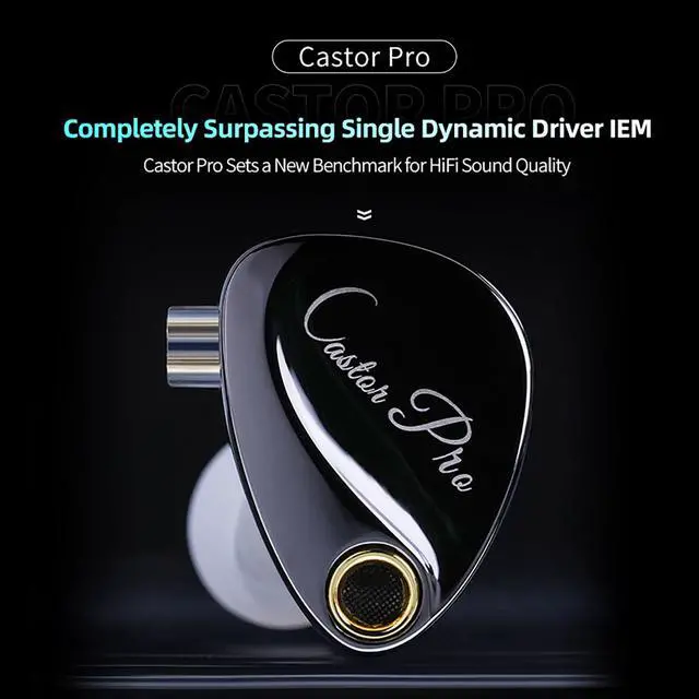 Alt view image 2 of 7 - KZ Castor Pro Tunable in Ear Monitor, HiFi Improved Bass in Ear Headphone, Dual-Dynamic Driver Gaming Earbuds, IEM Earphones with 2PIN-C Detachable CableBlack, with Mic