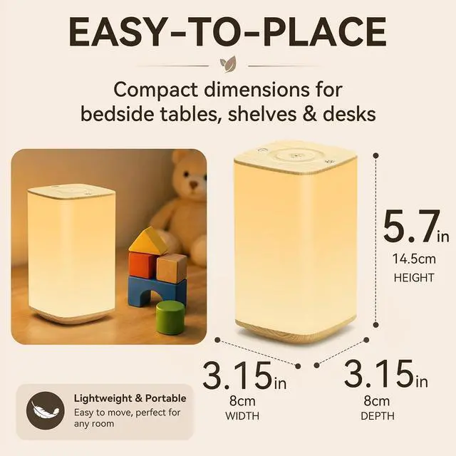 Alt view image 2 of 7 - Baby Night Light for Nursery, 4000mAh Rechargeable Night Lamp with Remote & Touch Control, Dimmable Light + 256 RGB Colors, 1/2/4/6H Timer for Breastfeeding, Diaper Changes, Kids Bedroom