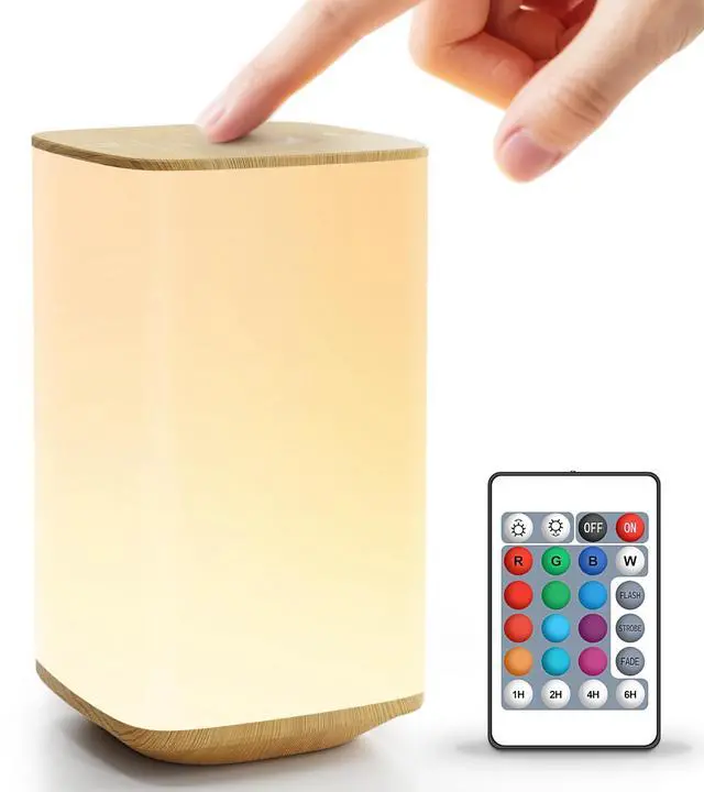 Main image of Baby Night Light for Nursery, 4000mAh Rechargeable Night Lamp with Remote & Touch Control, Dimmable Light + 256 RGB Colors, 1/2/4/6H Timer for Breastfeeding, Diaper Changes, Kids Bedroom