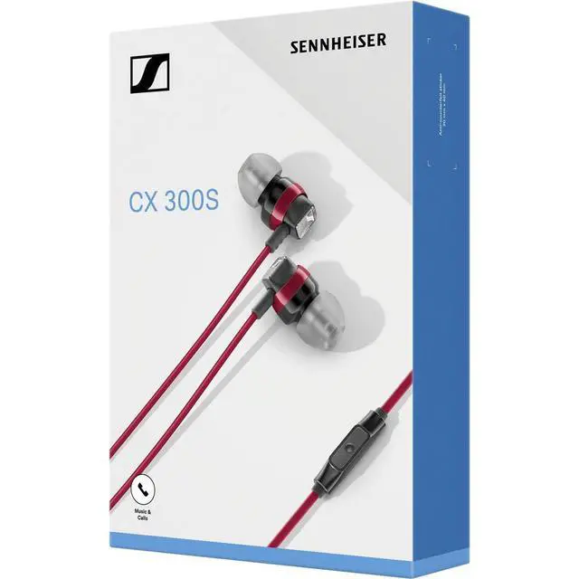 Alt view image 4 of 4 - CX 300S In Ear Headphone with One-Button Smart Remote - Red
