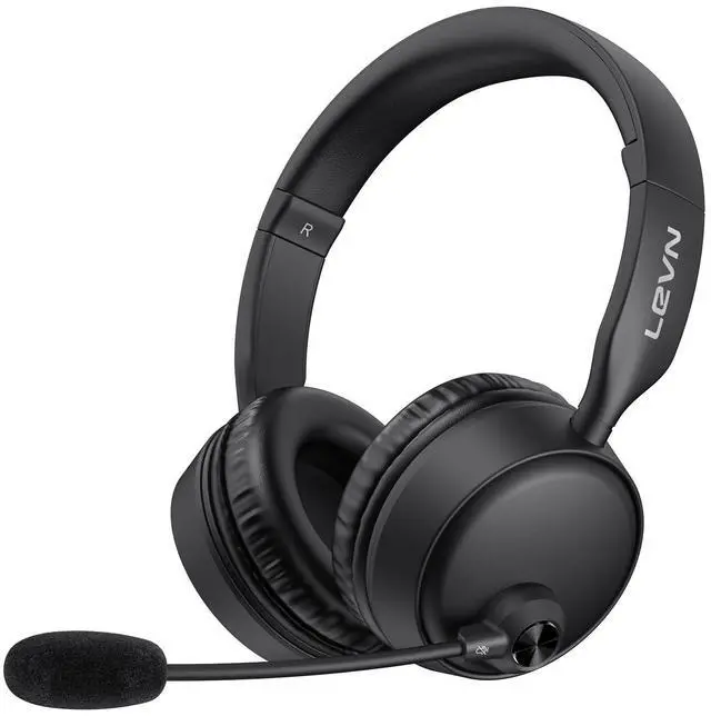 Main image of Wireless Headset with Mic for Work, Wireless Headset with Microphone AI Noise Cancelling, Bluetooth 5.3, 60H Battery, Mute Button, Comfortable Over Ear Headphones for PC, Laptop, Call Center, Office