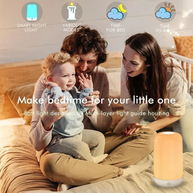Alt view image 3 of 6 - Smart Touch Table Lamp Works with App, Dimmable Small RGB Bedside Bed Lamp for Bedroom, Cordless LED Night Desk Lamp Rechargeable Color Changing Nightstand Mood Cozy Lamp for Living Room Baby Nursery.