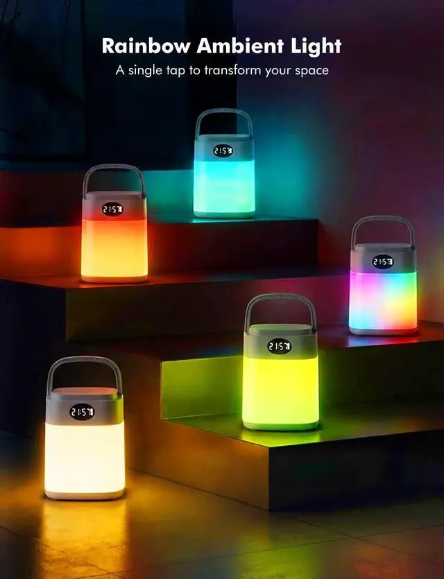 Alt view image 4 of 7 - RGB Touch Table Lamp, Dimmable Small RGB Bedside Bed Lamp for Bedroom, Cordless LED Night Desk Lamp Rechargeable Color Changing Nightstand Mood Cozy Lamp for Living Room Baby Nursery