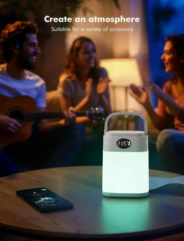 Alt view image 7 of 7 - RGB Touch Table Lamp, Dimmable Small RGB Bedside Bed Lamp for Bedroom, Cordless LED Night Desk Lamp Rechargeable Color Changing Nightstand Mood Cozy Lamp for Living Room Baby Nursery