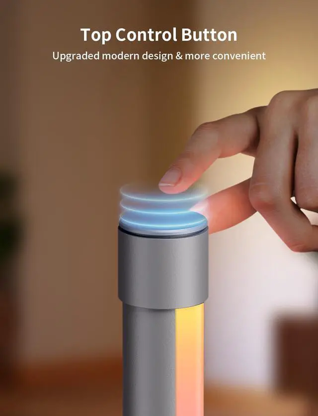 Alt view image 5 of 7 - Corner Floor Lamp, 1500lm RGBW Corner Lamp Work with Alexa & Google Assistant, 16 Million DIY Colors, Sync with Music, App Control, Modern LED Floor Lamp for Living Room & Bedroom, Silver Grey