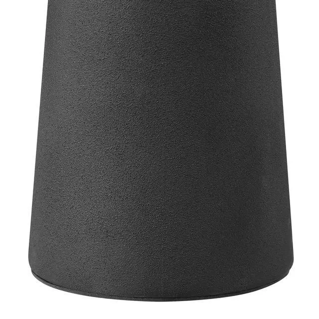 Alt view image 2 of 6 - Novogratz x 18" Ceramic Table Lamp, Matte Black, Off-White Tapered Fabric Shade, in-Line Rocker Switch, 5 Ft. Clear Cord, Home Office, Desk, Living Room