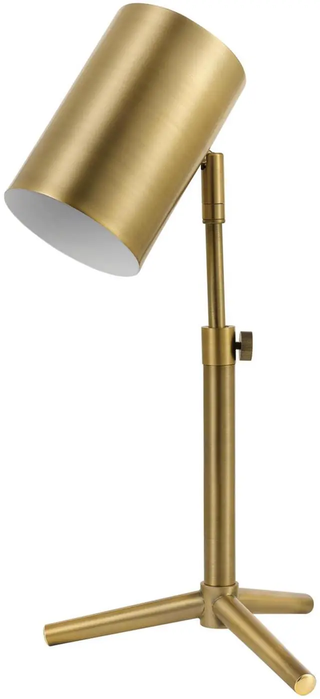 Main image of 52097 Pratt 18" Desk Lamp, Matte Brass Finish, Adjustable Height, in-Line Rocker On/Off Switch