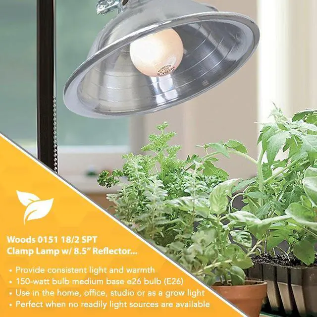 Alt view image 5 of 7 - Clamp Lamp Light with Aluminum Reflector; 150W; UL Listed; 6- Foot Cord