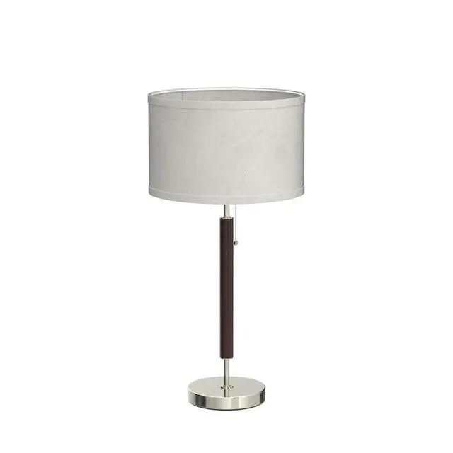 Alt view image 4 of 7 - Carter LED Bedside Lamp - Compact Table & Desk Reading Lamp for Bedroom, Living Room, Office - Modern Nightstand & Side Lamp with Soft Ambient Light - Stainless Steel & Wood Finish