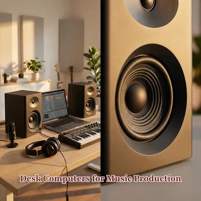 Alt view image 5 of 7 - Audio 80W Peak Bluetooth 5.3 Bookshelf Speakers, 4" Active PC Monitors