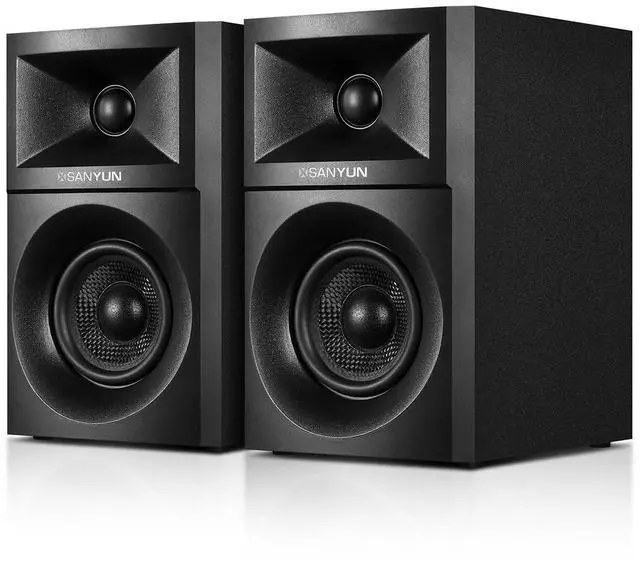 Main image of SW203 2.0 Desktop Computer Speakers - Near-Field 3D Stereo with Vertical Imaging - 60W Triple-DSP Dual Independent Drive - 24bit USB-C DAC Bluetooth 5.4 AUX, HiFi PC Gaming (Pair, Black)