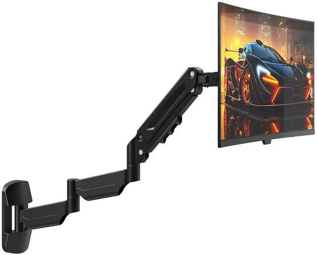 Main image of Monitor Wall Mount for 17''-32''-inch Screens - 30.28'' Extra Long Single Wall Mount Monitor Arm, Full Motion VESA Wall Bracket,75/100mm, Hold up to 19.8lbs, Black