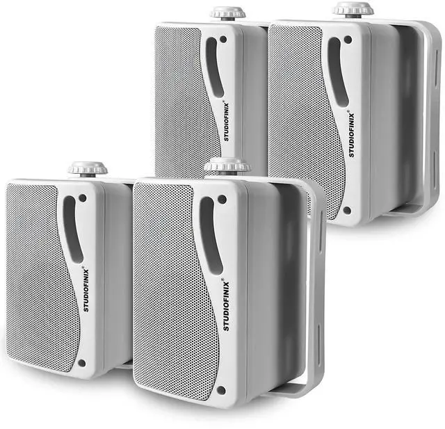 Main image of 3.5'' Passive Outdoor Speakers Wired Waterproof,400W Premium Mountable Wall Mount Speakers with Superior Sound,All-Weather Durability,for Patio Marine Boat Garage Indoor(White 2 Pairs)