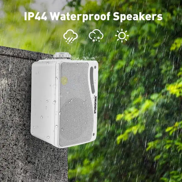 Alt view image 3 of 6 - 3.5'' Passive Outdoor Speakers Wired Waterproof,400W Premium Mountable Wall Mount Speakers with Superior Sound,All-Weather Durability,for Patio Marine Boat Garage Indoor(White 2 Pairs)