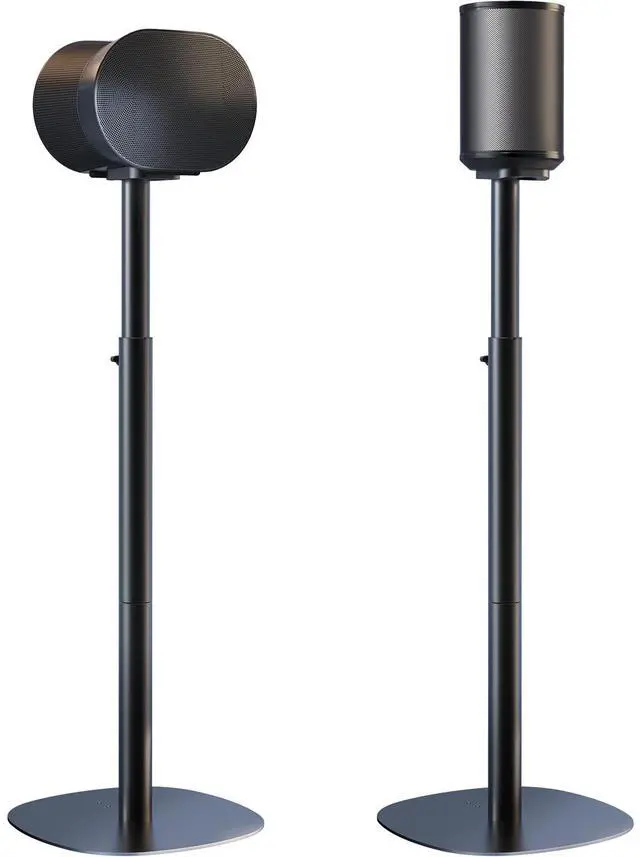 Main image of Speaker Stands for Sonos Era 100 SL, Era 100 & Era 300 - Height Adjustable Floor Stands 29.1''39'', Dual-Mount Base Design, Concealed Cable Management, 11 lbs Max Load, Pack of 2, Black