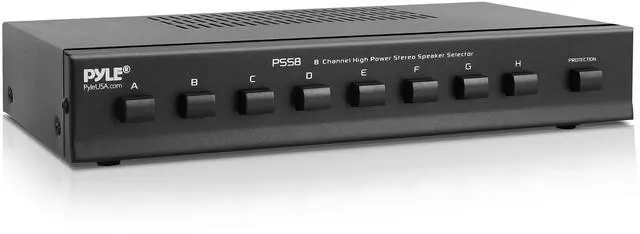 Main image of Premium New and Improved 8 Zone Channel Speaker Switch Selector Hub Distribution Box for Multi-Channel High Powered Stereo Amplifier A/B/C/D Switches | 8 Pairs Of speakers - PSS8