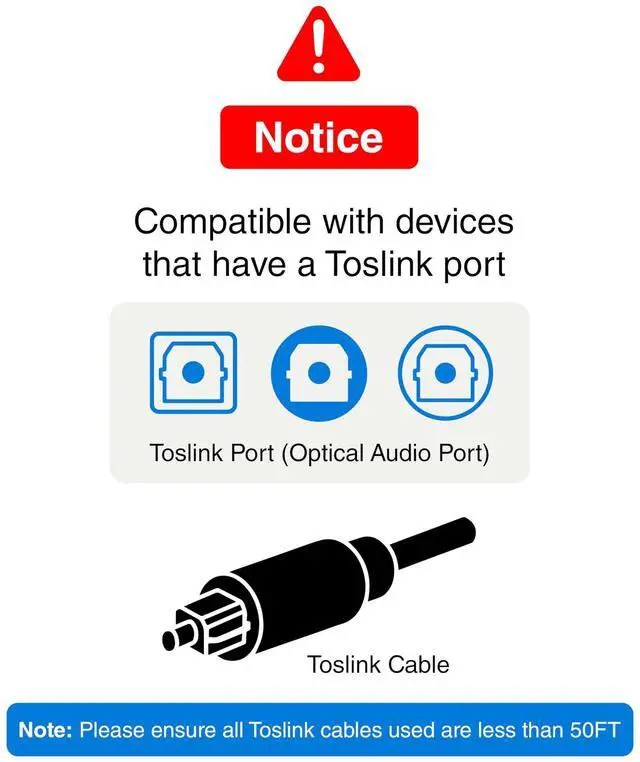 Alt view image 6 of 7 - Digital Toslink Optical 3x1 Switch - (LPCM 2.0, SPDIF Optical Audio Switcher with IR Remote Control, 3 in 1 Fiber Optic Switch) - Compatible with Gaming Console, HDTV, Amplifier, Soundbar