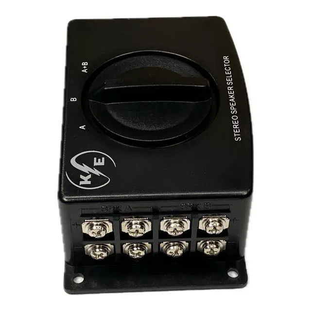Alt view image 2 of 5 - A/B A B A+B Stereo Speaker Selector Switch Switcher Combiner 2 Way Black Box