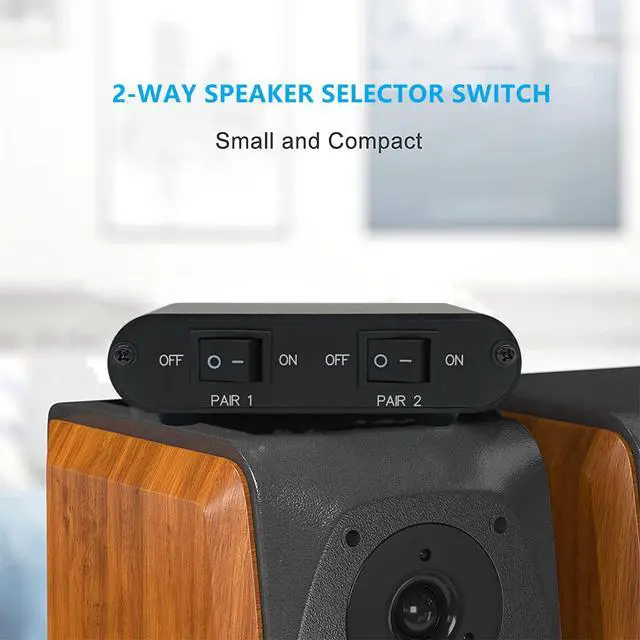 Alt view image 3 of 7 - 2-Way audio stereo Speaker selector Switcher Box, Combiner Multi Zone A B Speaker Switch Distribution Controller Box - P21