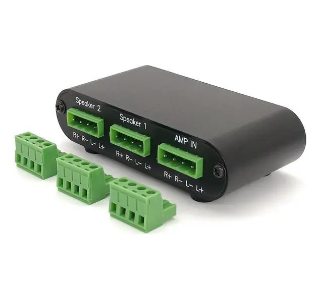 Alt view image 5 of 7 - 2-Way audio stereo Speaker selector Switcher Box, Combiner Multi Zone A B Speaker Switch Distribution Controller Box - P21