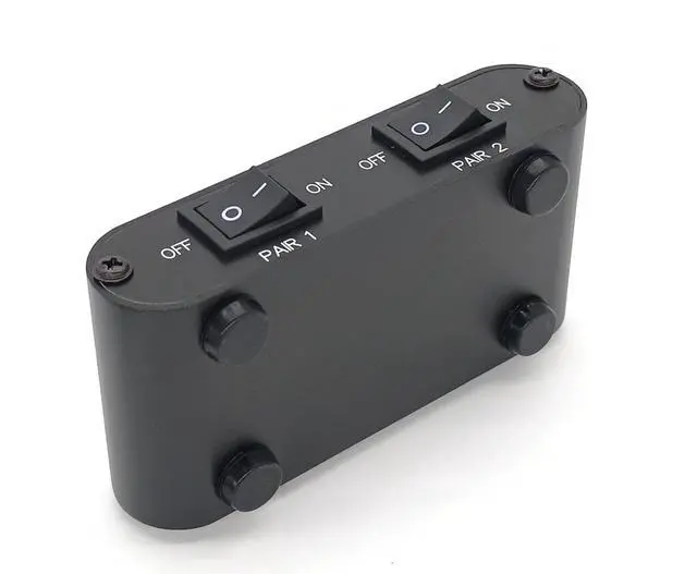 Alt view image 7 of 7 - 2-Way audio stereo Speaker selector Switcher Box, Combiner Multi Zone A B Speaker Switch Distribution Controller Box - P21