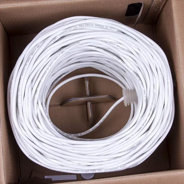Alt view image 4 of 4 - 16/2 500 Ft. 2 Conductors Audio Speaker Lightning Installation High-Power Home Wiring Cable Wire (White, 16-2 500ft)