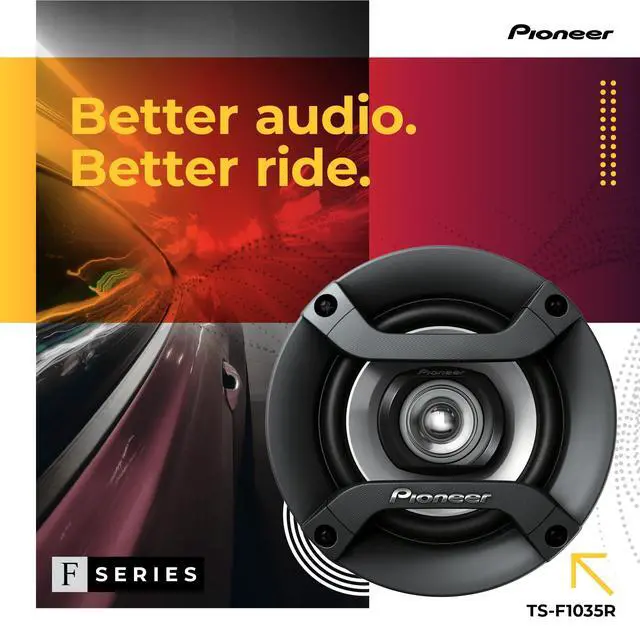 Alt view image 2 of 7 - F-Series TS-F1035R 4 2-Way Speakers (Pair) 150W Max, Balanced Sound + Smooth Treble, Great Stock Replacement, High-Efficiency Speaker Designed for OEM Power