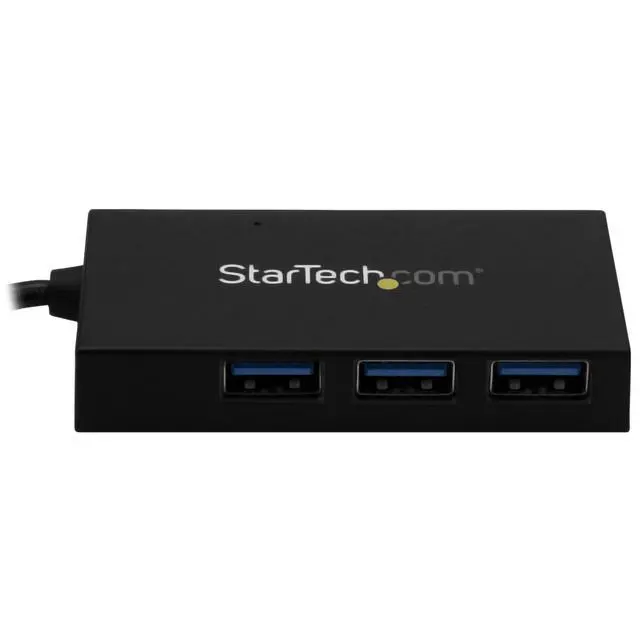 Alt view image 3 of 7 - 4 Port USB 3.0 Hub - USB Type-A Hub with 1x USB-C & 3x USB-A (SuperSpeed) - USB Bus or Self-Powered - Portable USB 3.0 (5Gbps) BC 1.2 Charging Hub w/ Power Adapter , TAA (HB30A3A1CSFS)