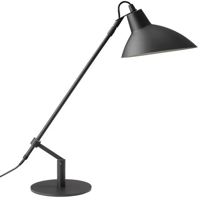 Main image of Desk Lamp Modern Industrial 100% Metal Adjustable Table Lamp 24", Natural Light (4000K) with Dimmer, Ideal for Office Bedroom Study Room Living Room Nightstand Bedside Lamps Sand Black