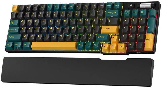 Main image of RK96 RGB Limited Ed, 90% 96 Keys Wireless 3-Mode BT5.0/2.4G/USB-C Hot Swappable Mechanical Keyboard w/Wrist Rest, Volume Control, Software, Massive Battery, RK Viridian Switch