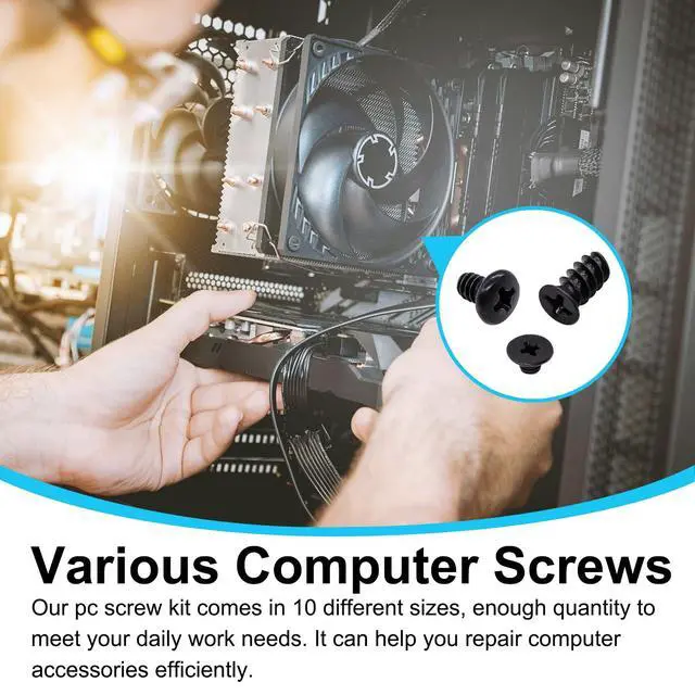 Alt view image 4 of 6 - 400Pcs Computer Screws Assortment Kit, Motherboard Standoffs Screws PC Screws for Universal Motherboard, SSD, Hard Drive, PC Case, PC Fan, for DIY PC Installation and Repair